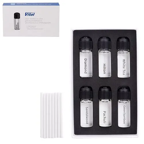 VITOL Набір ароматів 6шт для ультразвукового аромадіфузору Black